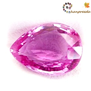 Natural Pink Sapphire พลอยพิงค์ซัฟฟราย รูปหยดน้ำ หนัก 1.92 กะรัต สีชมพูหวานสวย สีเบอร์2 ความสะอาดมองตาเปล่าไม่มีตำหนิหรือส่องด้วยกล้องขยายสะอาดไม่มี