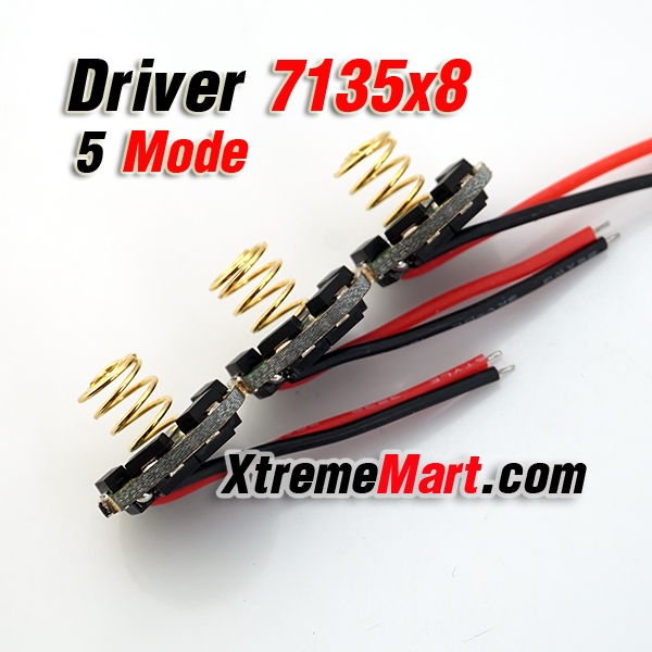 วงจร Circuit Driver AMC7135 x8 flashlight 17mm Board 3A for Cree T6 U3 U2 V3 V5 V6 LED