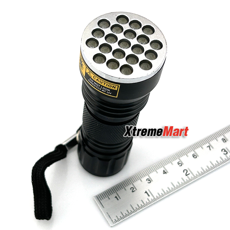 ไฟฉายยูวี AloneFire UV 21 LED Aluminium Invisible Blacklight Ink Marker UV Ultra Violet Flashlight