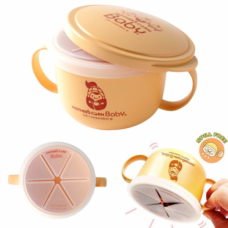 ถ้วยบรรจุอาหารและขนมจากข้าวโพดปลอดสารพิษ Mother's Corn Baby Picnic Snack Cup Set