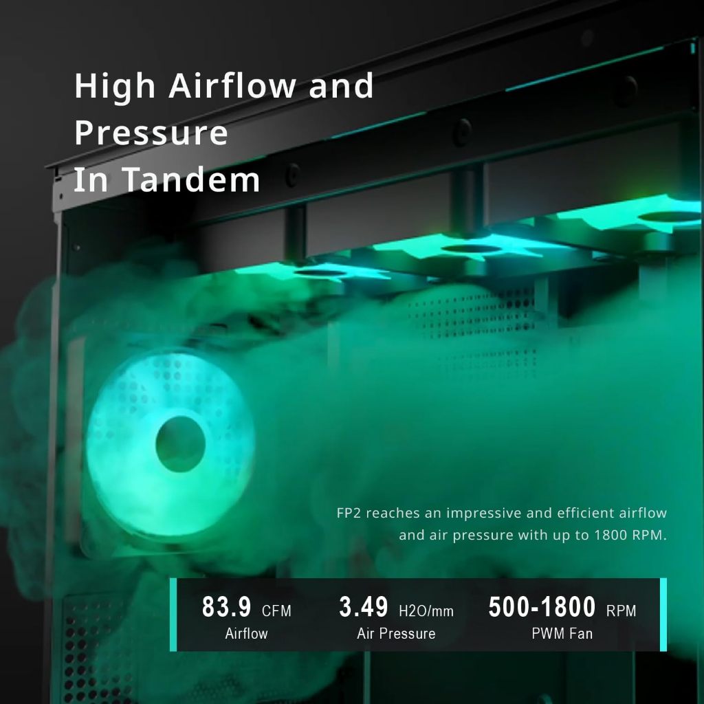 CASE APNX C1 Mid-Tower ATX Black PC Case, 4 FAN High Airflow