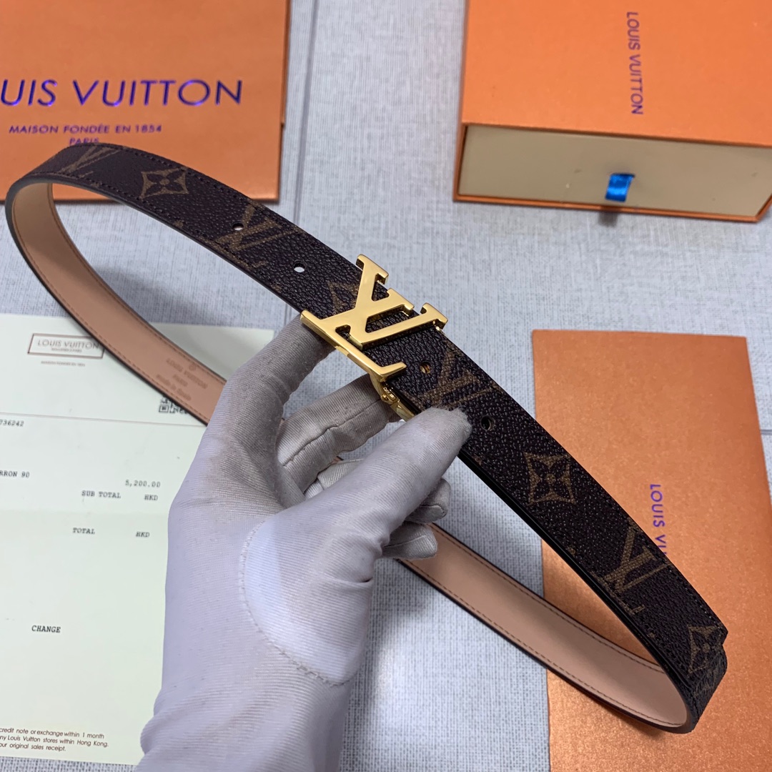 เข็มขัด LV monogram ผู้หญิง หัวเงิน และทอง