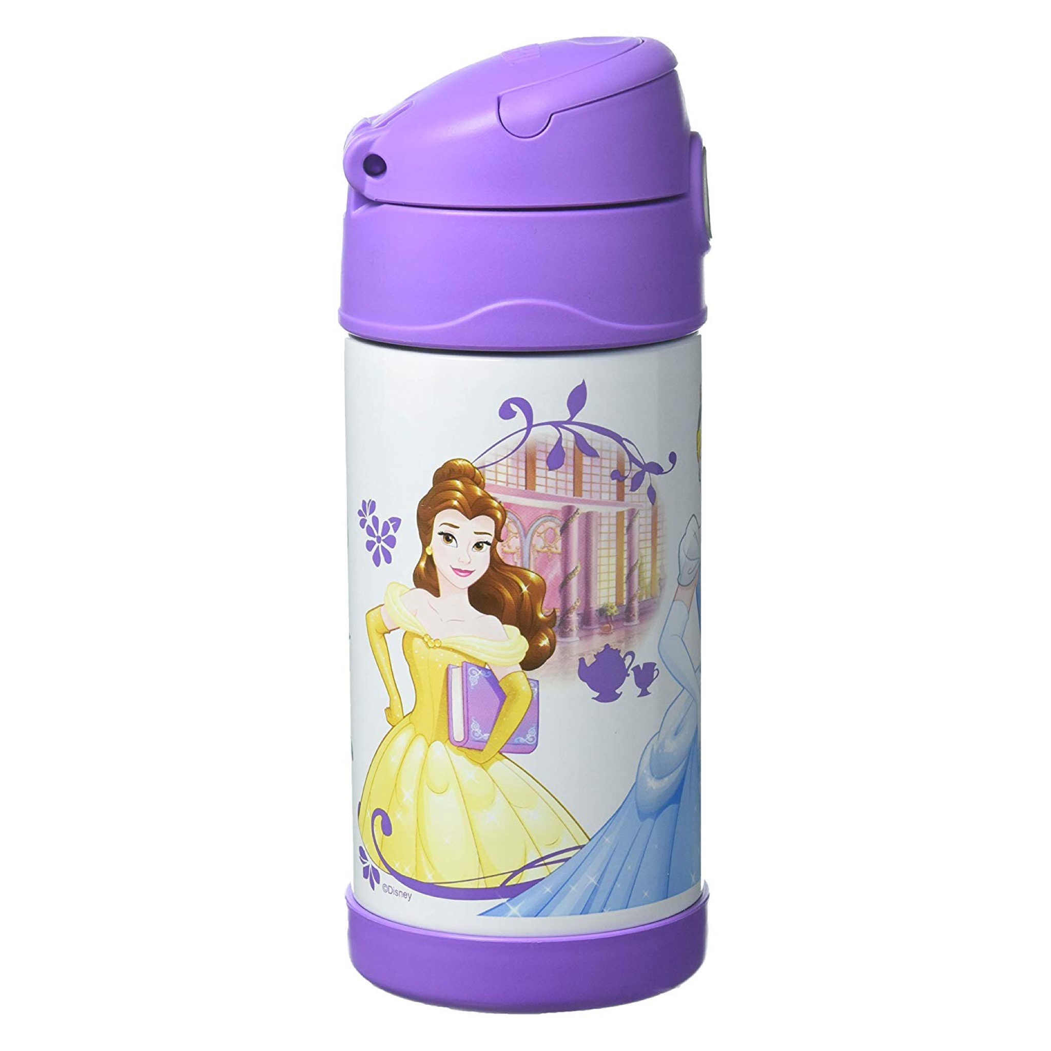 กระติกน้ำสเตนเลสรักษาอุณหภูมิ Thermos FUNtainer Vacuum Insulated Stainless Steel Bottle 12OZ (Disney Princess Purple & White)