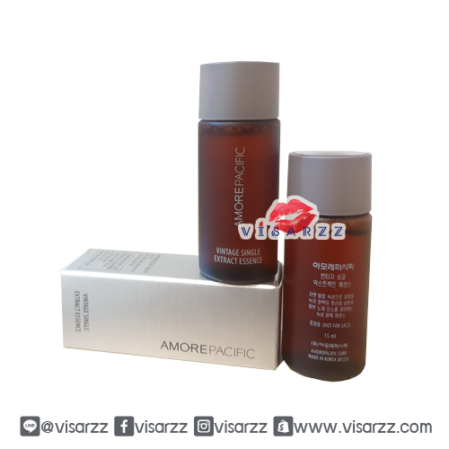Amore Pacific Vintage Single Extract Essence 15mL น้ำตบชาเขียว ให้ความมีชีวิตชีวาและผิวอ่อนเยาว์ด้วยส่วนผสม ของสารต้านอนุมูลอิสระ ที่ได้จากการหมักบ่ม Jeju Green Tea จากการหมักด้วยวิธีธรรมชาติดั้งเดิมของคนเกาหลี นานเกิน 50วัน จึงได้สารสกัดจา
