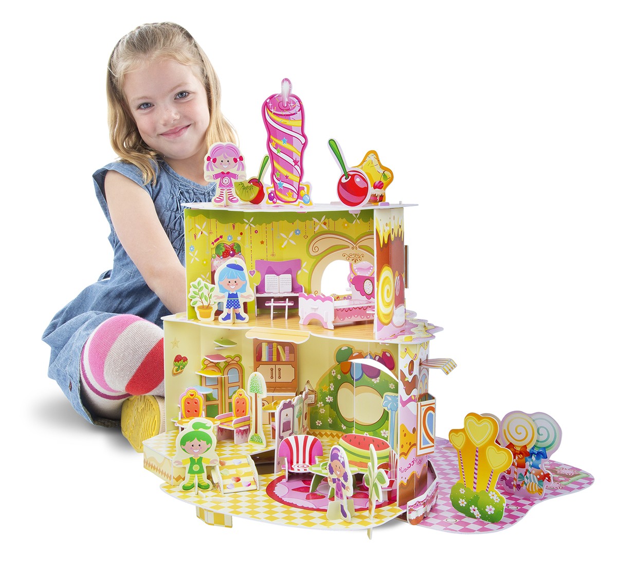 บ้านตุ๊กตาตัวต่อสุดน่ารัก Melissa & Doug 3D Puzzle & Dollhouse (Home Sweet Home)