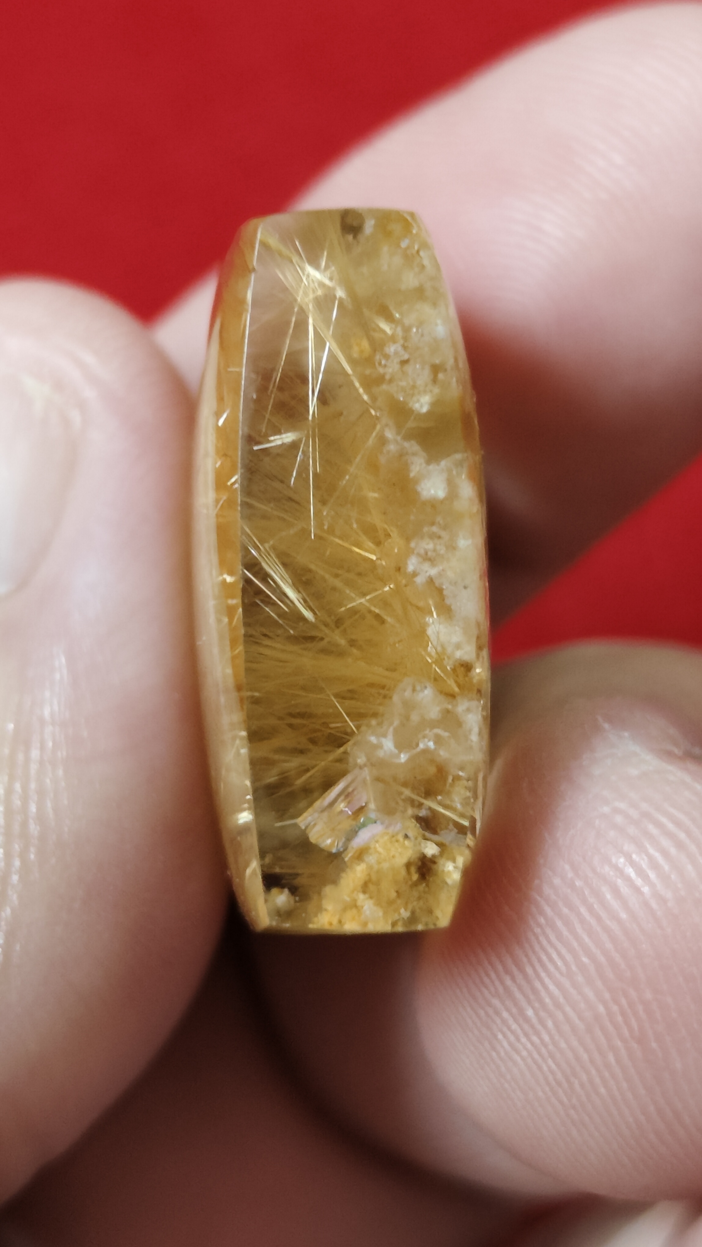 #แก้วโป่งข่าม(แก้วไหมทองดาวกระจายติดแก้วปวก) รหัสg-044