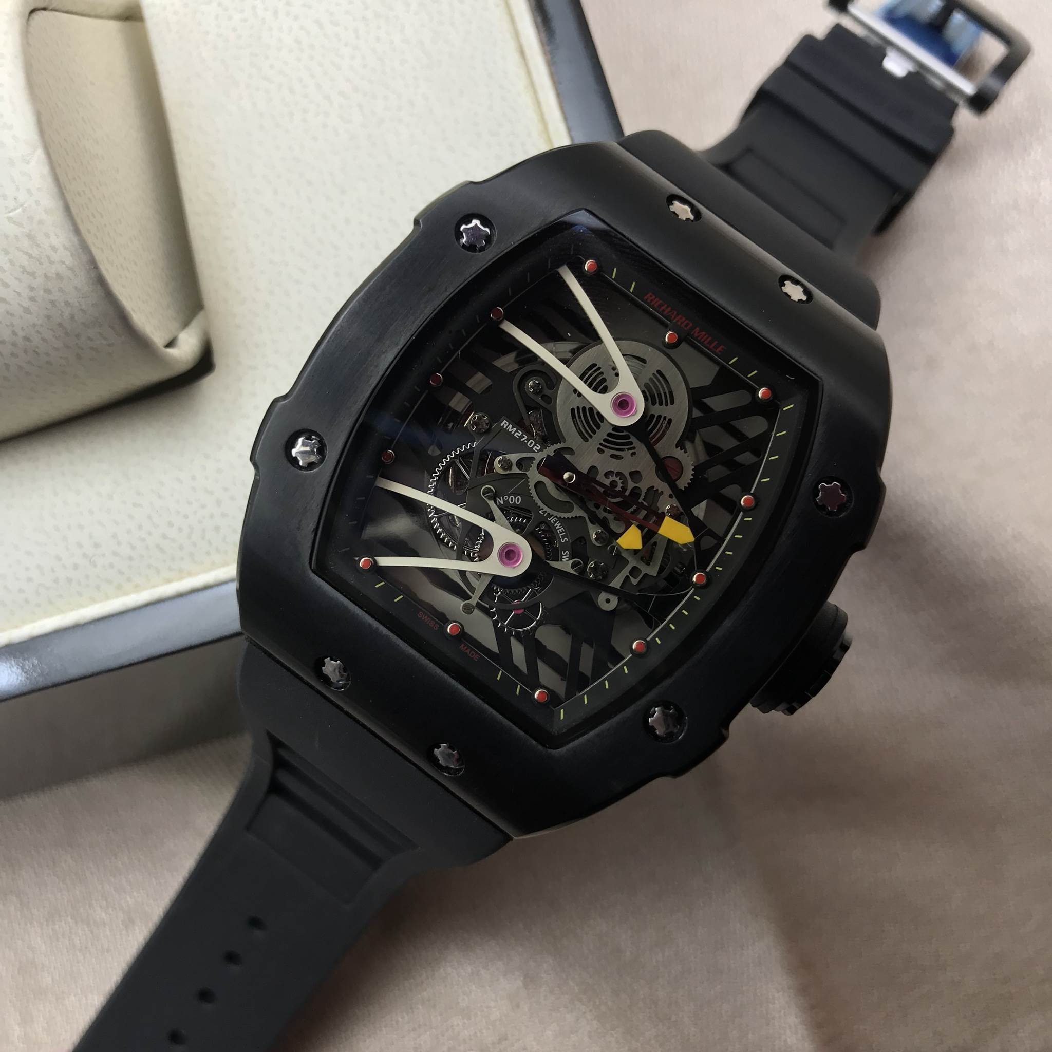 นาฬิกา Richard Mille RM027-02 Rafael Nadal Tourbillion งาน Mirror Swiss