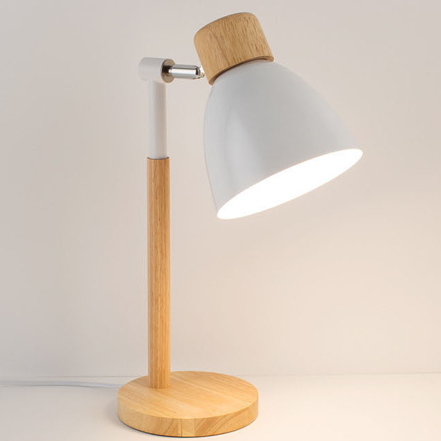 โคมไฟตั้งโต๊ะ ทรงถ้วยแก้วหัวไม้ สไตล์มูจิ