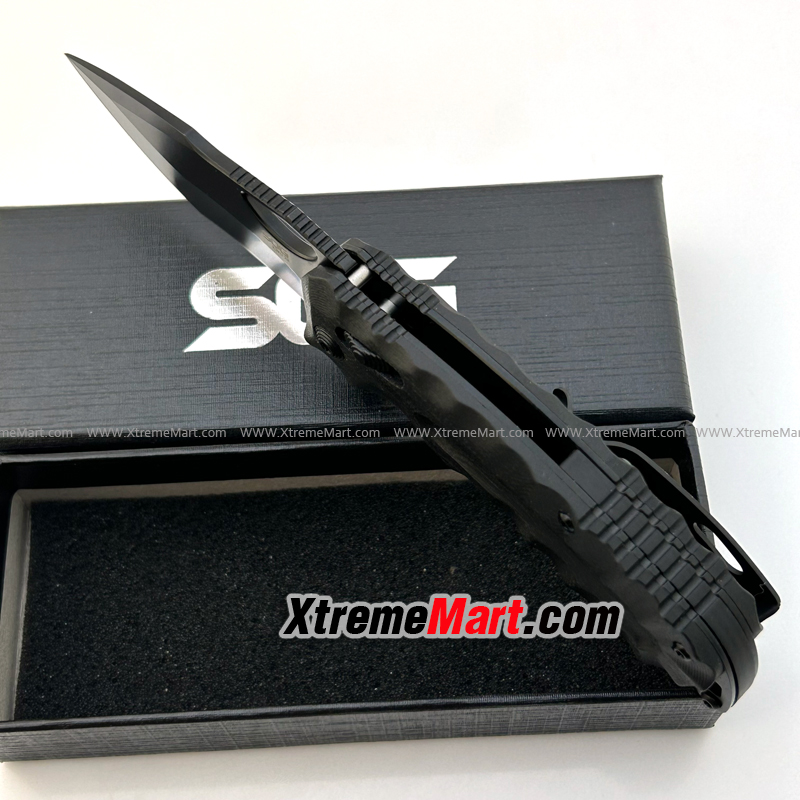มีดพับ SOG Kiku XR CTS-XHP ใบสีดำ ด้ามสีดำ (Black) จุดหมุนตลับลูกปืน