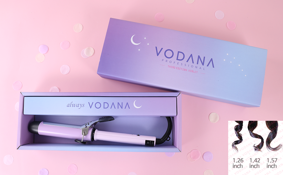 (36mm #Violet พร้อมส่ง) Vodana Glamwave Curling Iron Third Edition เครื่องม้วนผมโวดาน่า สีม่วงพาสเทลจากเกาหลี