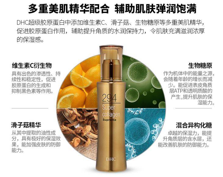 (ขวดใหญ๋ 100mL) DHC 294 Super Collagen Supreme ดีเอชซีเซรั่มคอลลาเจนสูตรบริสุทธิ์ มีอนุพันธ์ความเข้มข้นถึง 294 เท่า ซึมบำรุงผิวได้ถึงผิวชั้นลึก ให้ผิวเรียบเนียนกระชับ