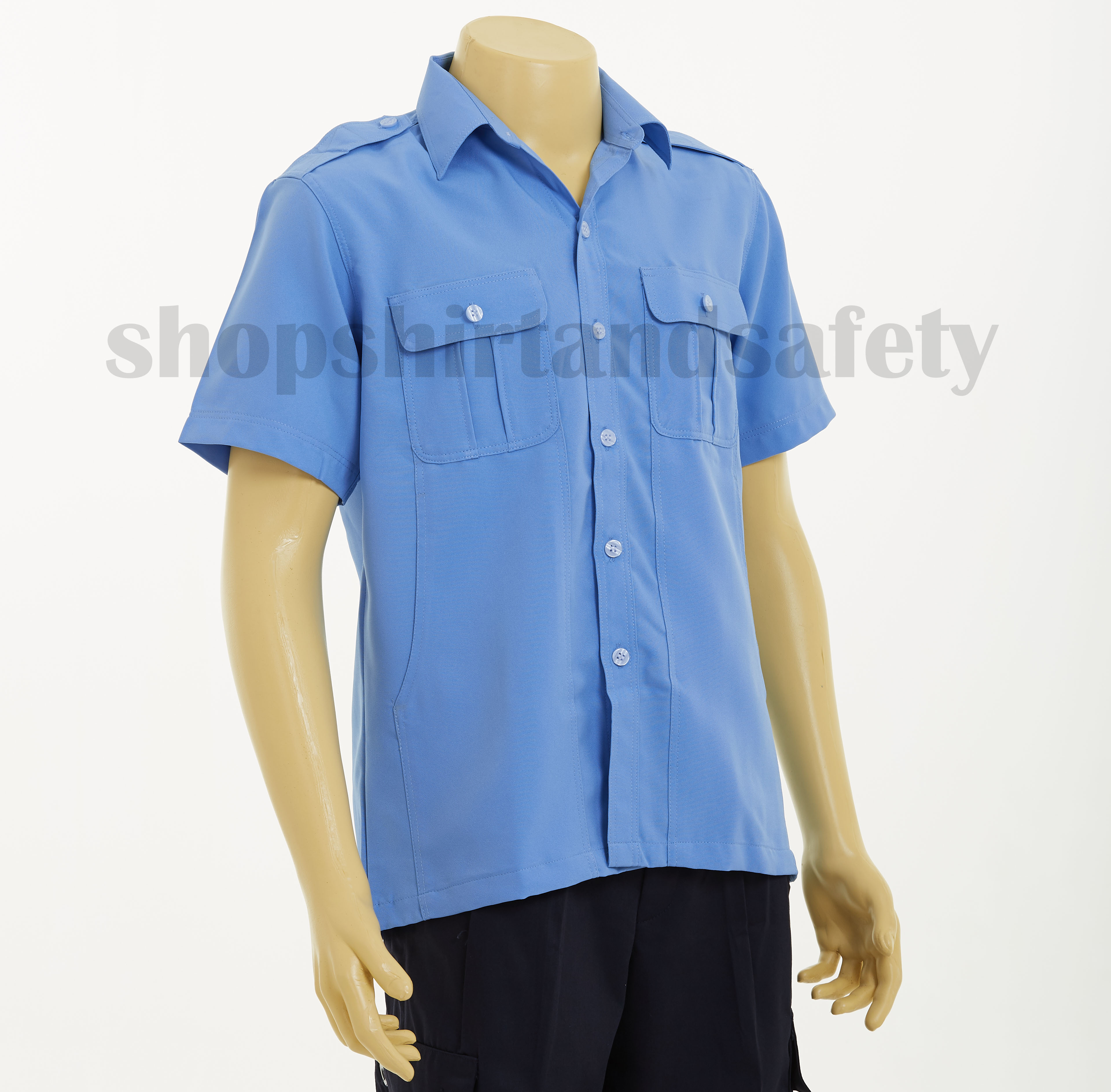 เสื้อซาฟารีสีฟ้า(เฉพาะเสื้อ)