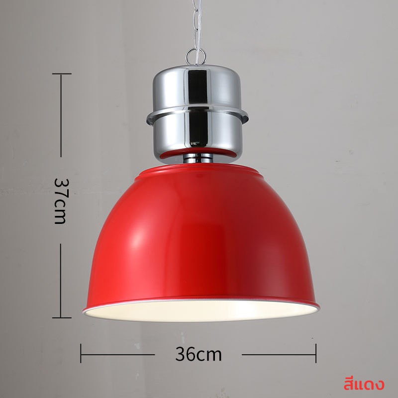 โคมไฟแขวนเพดานทูโทนหัวโคมทรงกระบอกเตี้ยชุบโครเมี่ยมสไตล์ Industrial [IS-2306]
