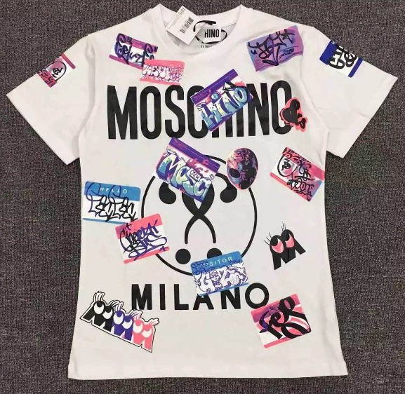 เสื้อยืด mos milano size s m l สีขาวและดำ