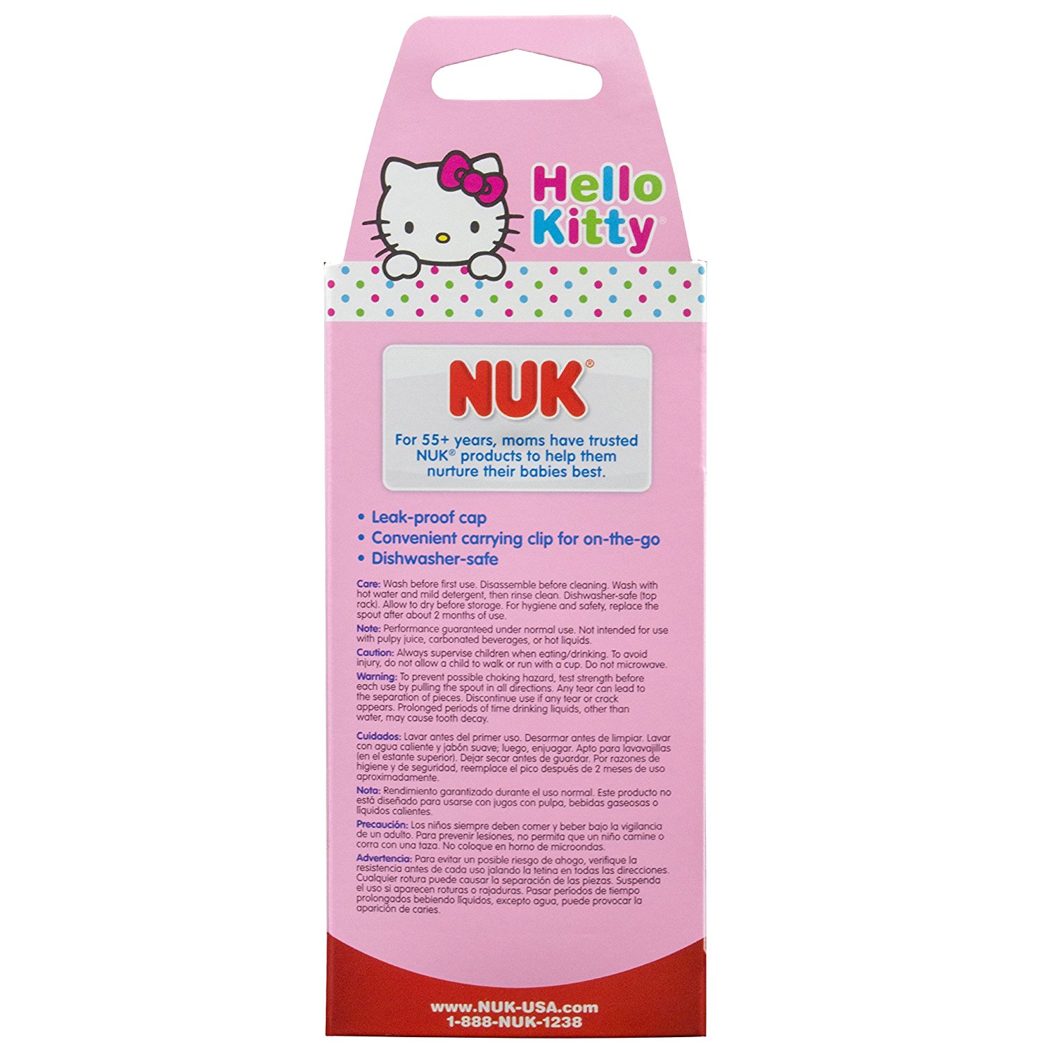 ถ้วยหัดดื่มปลอดสารพิษ Nuk 10-Oz Active Cup (Hello Kitty)