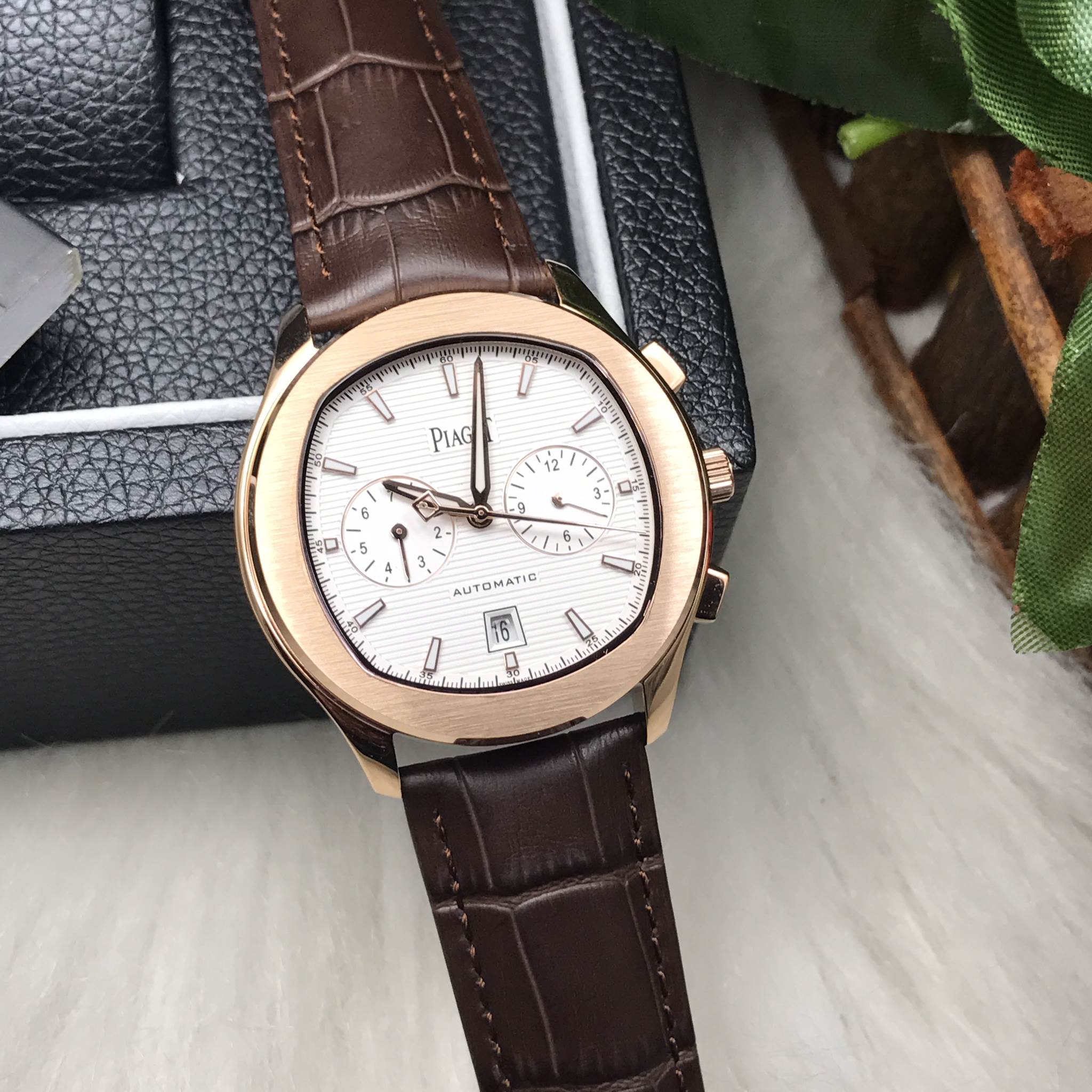 นาฬิกา Piaget PoLo S Chronograph 42 mm.หน้าดำ Mirror Swiss