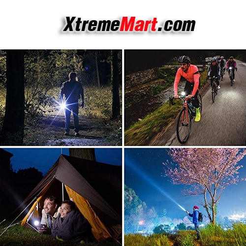 ไฟฉายซูม Zhouji พร้อมโคม COB XML-T6 LED 1000LM แสงขาว พร้อมแบต 26650 USB Rechargeable Flashlight