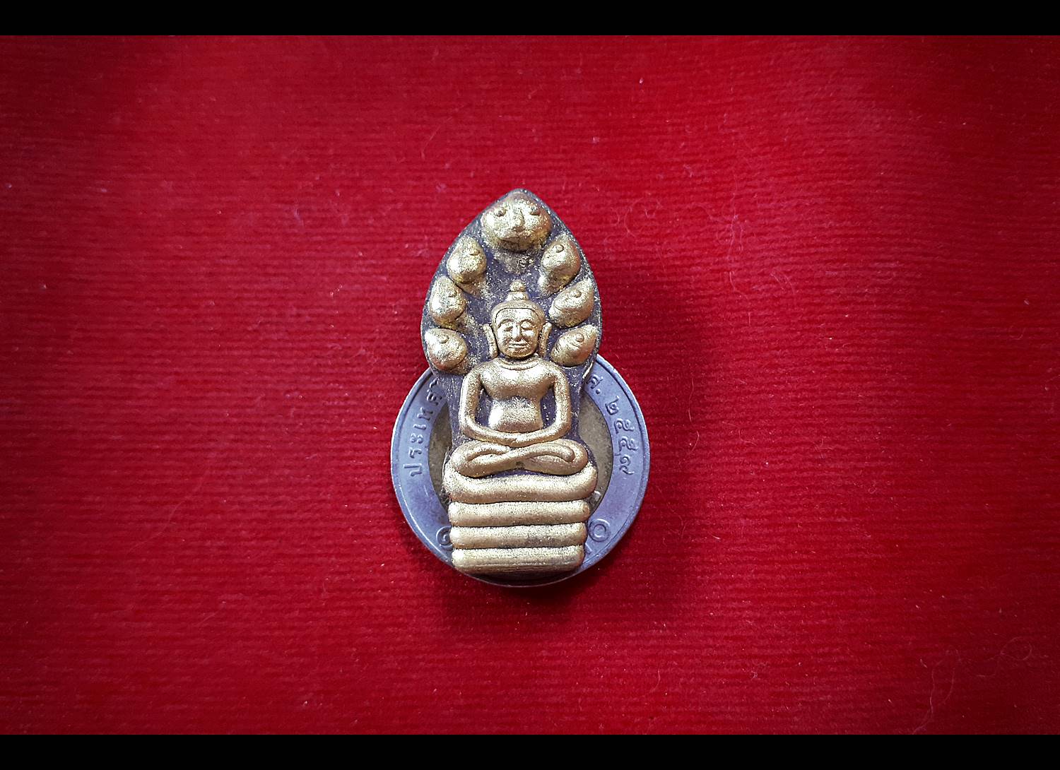 พระนาคปรก องค์ครู หลัง 3บรมครู(หลวงพ่อกวย หลวงปุ่ปรง หลวงปู่เย็น) - เนื้อผงจินดามณี ปี2556