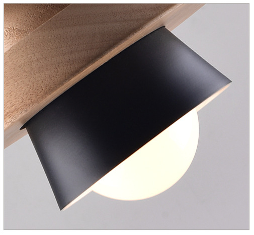 โคมไฟแขวนเพดาน Modern Simplicity ไม้เนื้อแข็ง 19x12cm [4747-S]