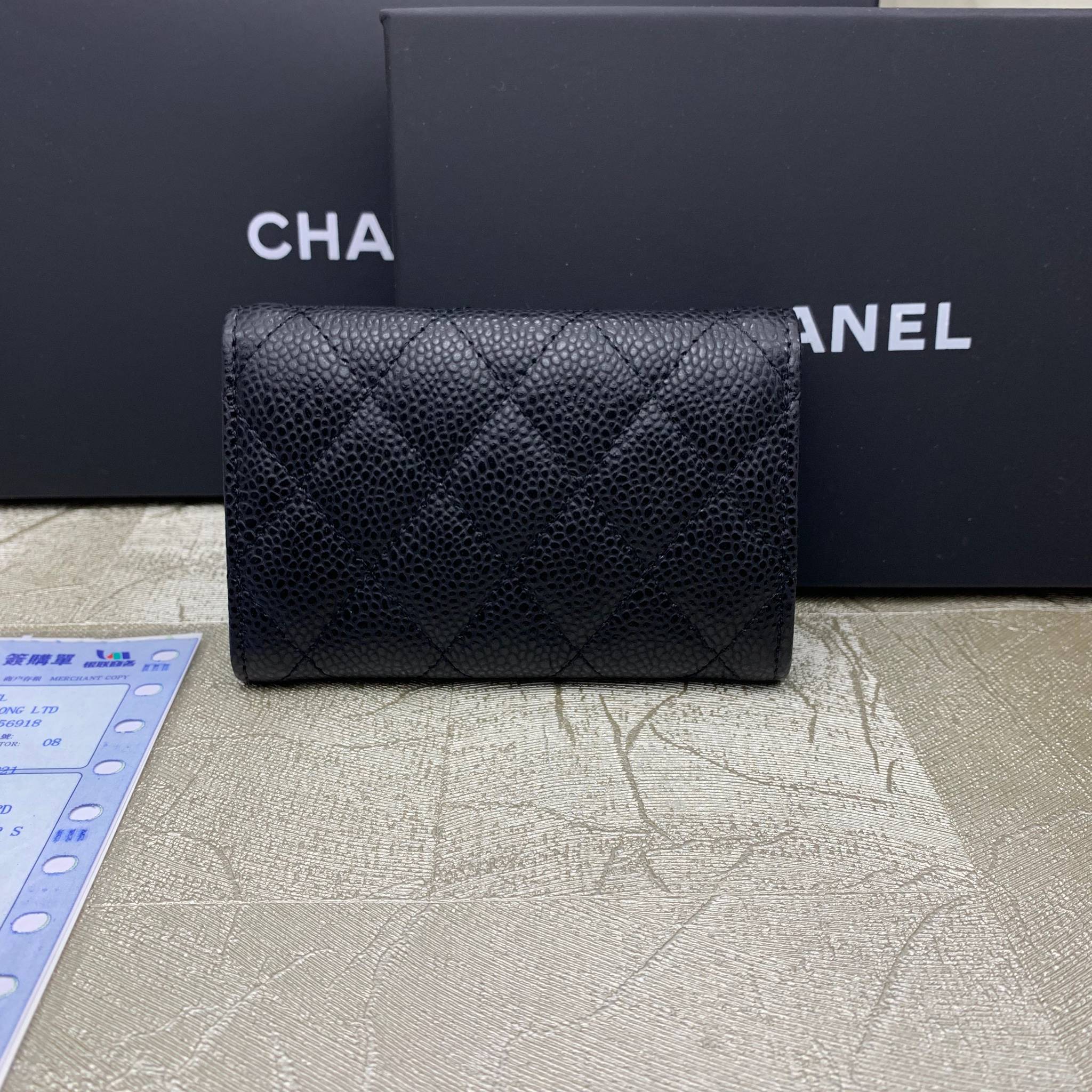 กระเป๋าสตางค์ cn caviar wallet ใบสั้น ใส่เหรียญใส่การ์ดได้