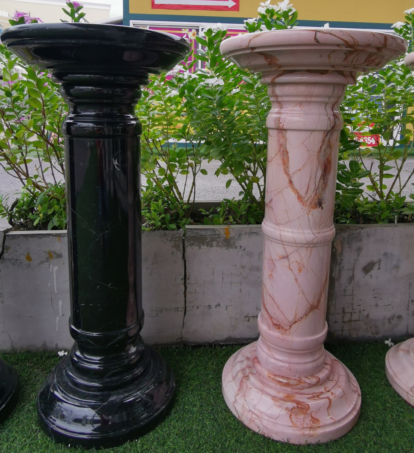 เสาโชว์หินอ่อนสีชมพู ขนาดสูง 80 เซนติเมตร