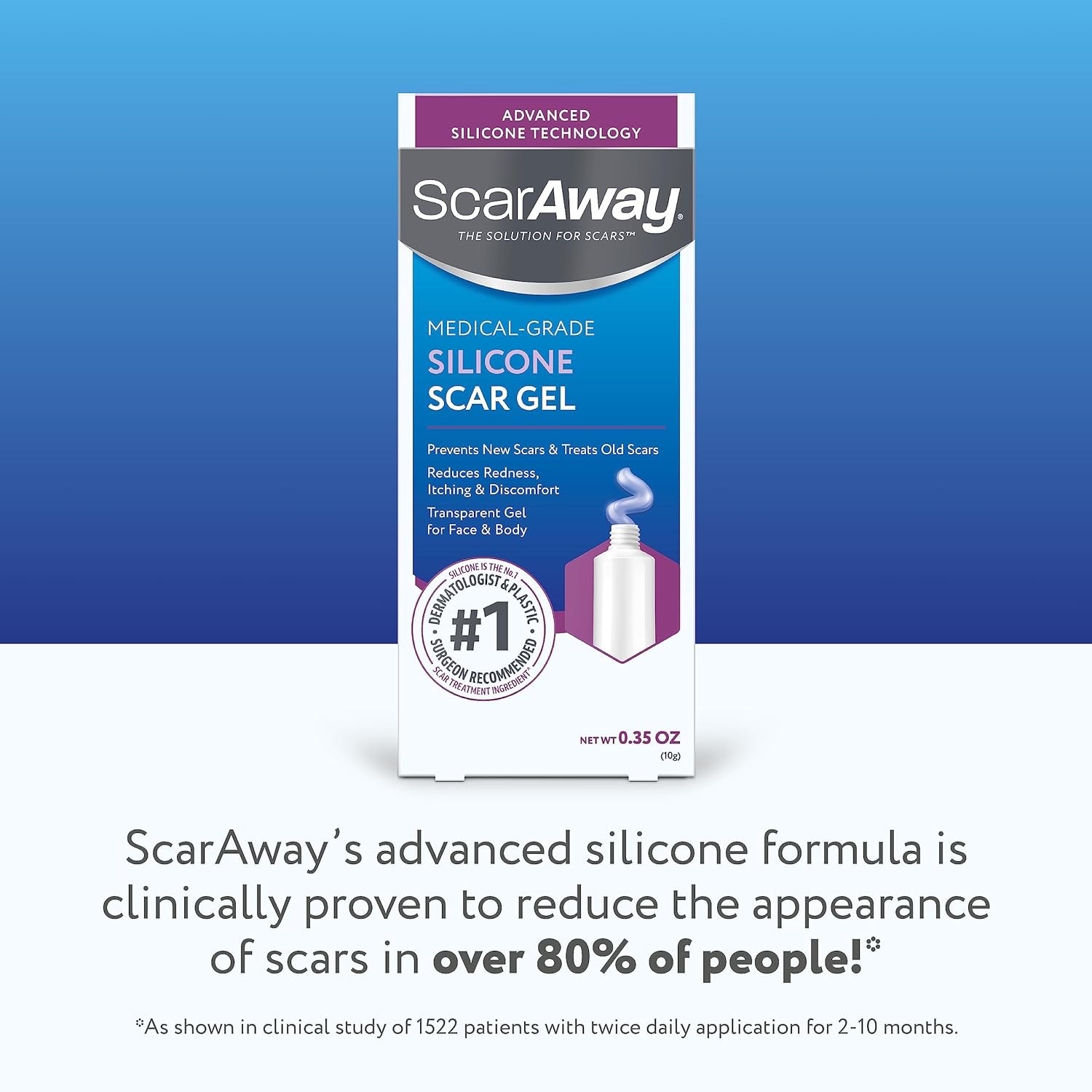 เจลซิลิโคนลดรอยแผลเป็น ScarAway Silicone Scar Gel (10g)