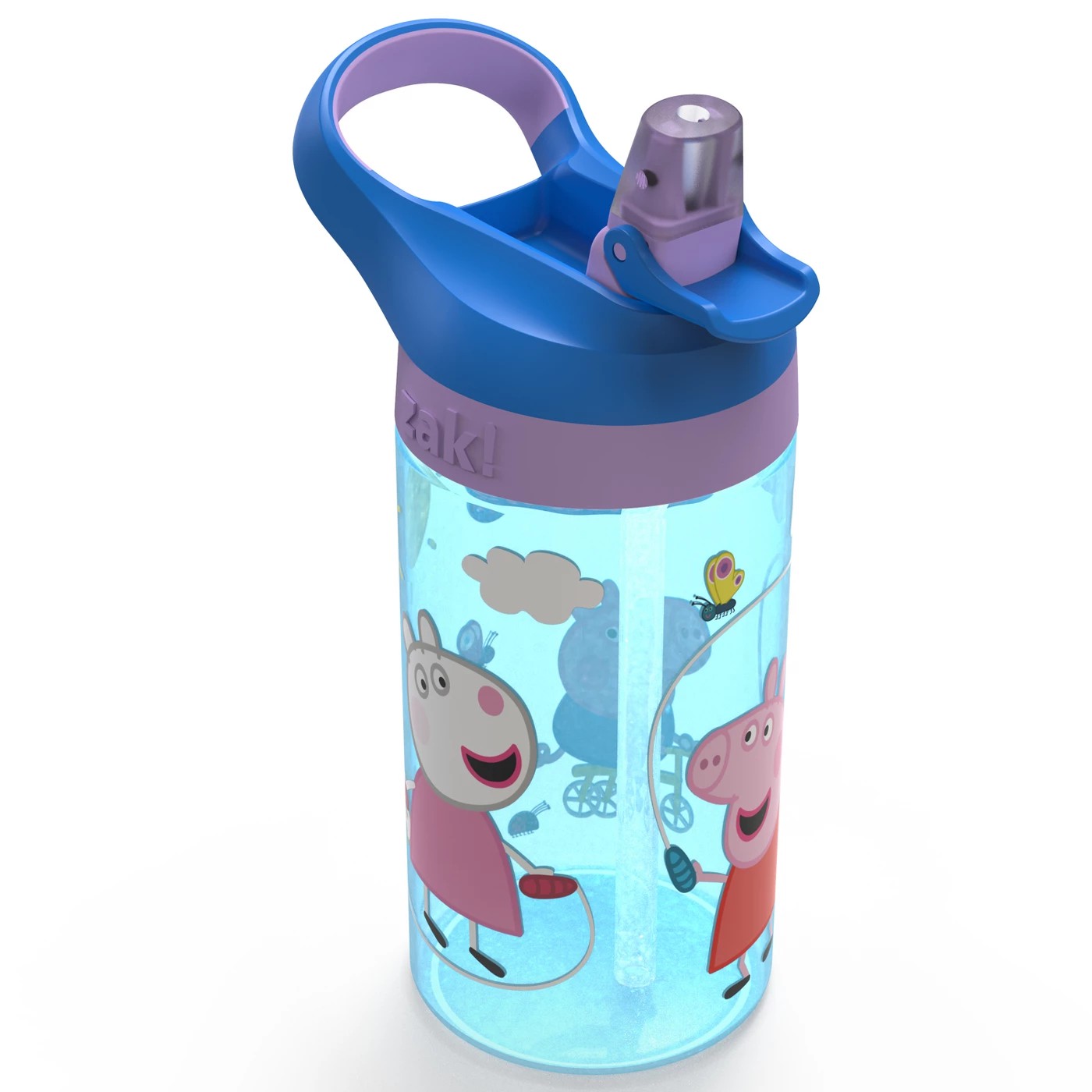 กระติกน้ำพร้อมหลอดดื่มสำหรับเด็ก Zak! 16 Oz. Peppa Pig Water Bottle with Straw