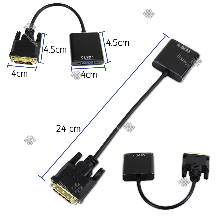 Elit DVI to VGA สาย DVI-D 24+1 to VGA สายต่อ DVI-D 24+1 ตัวเมีย ไปยัง VGA ตัวผู้ สำหรับ HDTV , DVD ,Xbox360,โปรเจคเตอร์, คอมพิวเตอร์, จอมอนิเตอร์, จอคอมพิวเตอร์ DVI-D 24+1to VGA cable รองรับความละเอียดสูงสุด1080p