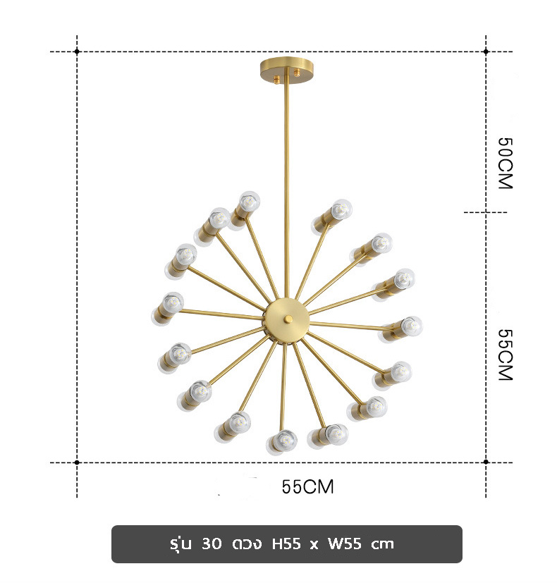 โคมไฟแขวนเพดานเหล็กสไตล์ Modern simplicity ทรงวงล้อชิงช้าสวรรค์ [MS8022]