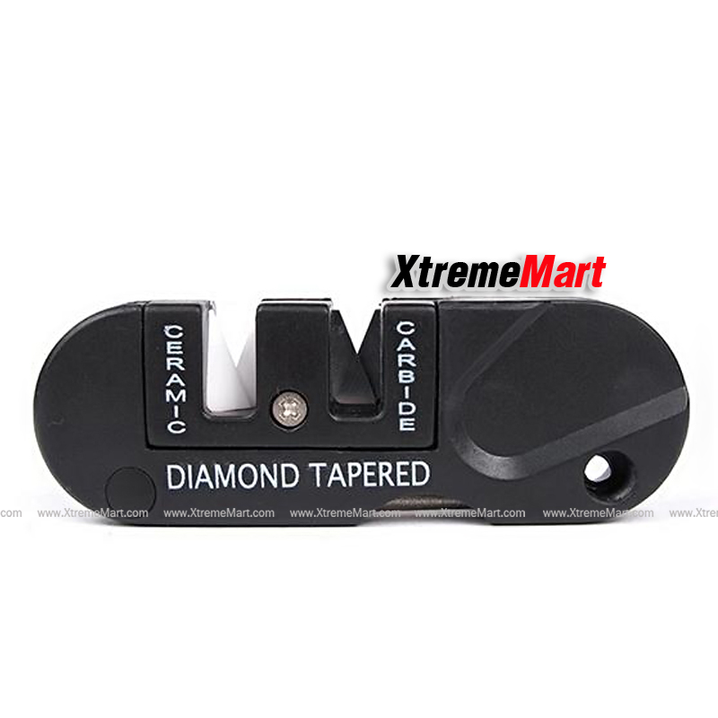 ชุดหินลับมีด ที่ลับมีดพกพา CERAMIC,CARBIDE ขนาดกระทัดรัดพกพาสะดวก มีหางหนูสำหรับลับมีดกึ่งหยักได้