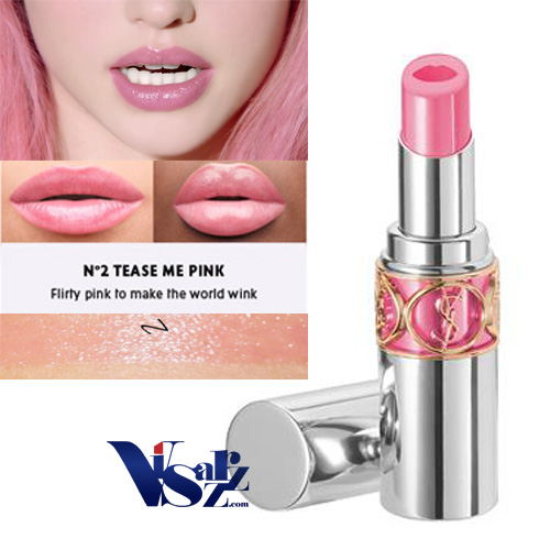 (N°2 Tease Me Pink) YSL Volupte Tint-in-Balm ลิปบาล์มรูปแบบใหม่ ด้วยเนื้อลิปสติกสองแบบ พร้อมมอบสีสันสวยงามด้วยเนื้อสีชั้นใน รวมถึงบำรุงริมฝีปากด้วยบาล์มชั้นนอก ให้เรียวปากของคุณดูเปล่งประกาย สุขภาพดี อย่างเป็นธรรมชาติ