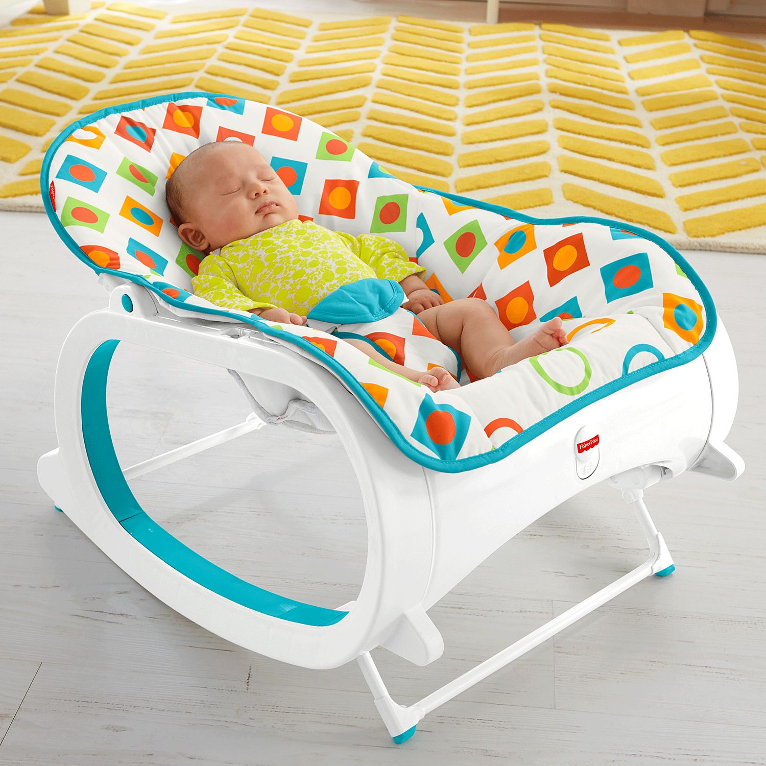 เปลโยกสั่นอัตโนมัติและเก้าอี้โยกเอนกประสงค์ Fisher-Price รุ่น Infant-to-Toddler Rocker (Geo Diamonds)