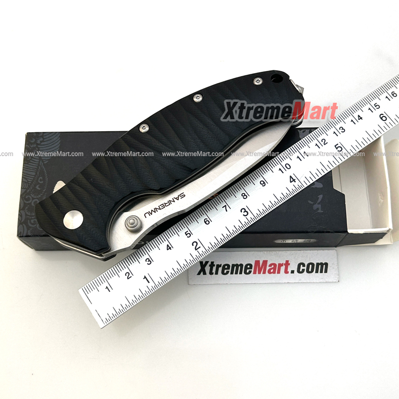 มีดพับ SANRENMU 1006-GB ด้าม G10 สีดำ จุดหมุนระบบตลับลูกปืน(Ball Bearing) เปิด-ปิด ลื่นมาก