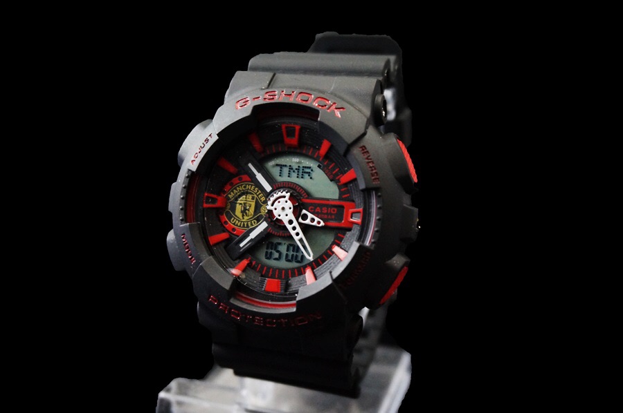 นาฬิกา G-Shock AAA รุ่น Man u หน้าปัดดำแดง 2 ระบบ ทน หาไม่ได้อีกแล้ว ถูกสุดๆ