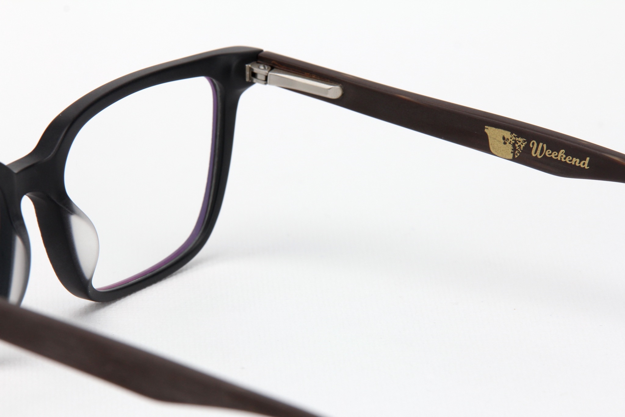 กรอบแว่นสายตาพร้อมคลิปกันแดด Weekend Cannes Black