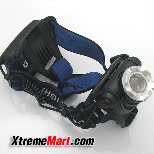 ไฟฉายคาดหัวซูม CREE T6 1200LM Zoom Headlamp Headlight ใส่แบตเตอรี่อัลคาไลน์ 2AA จำนวน 4 ก้อน