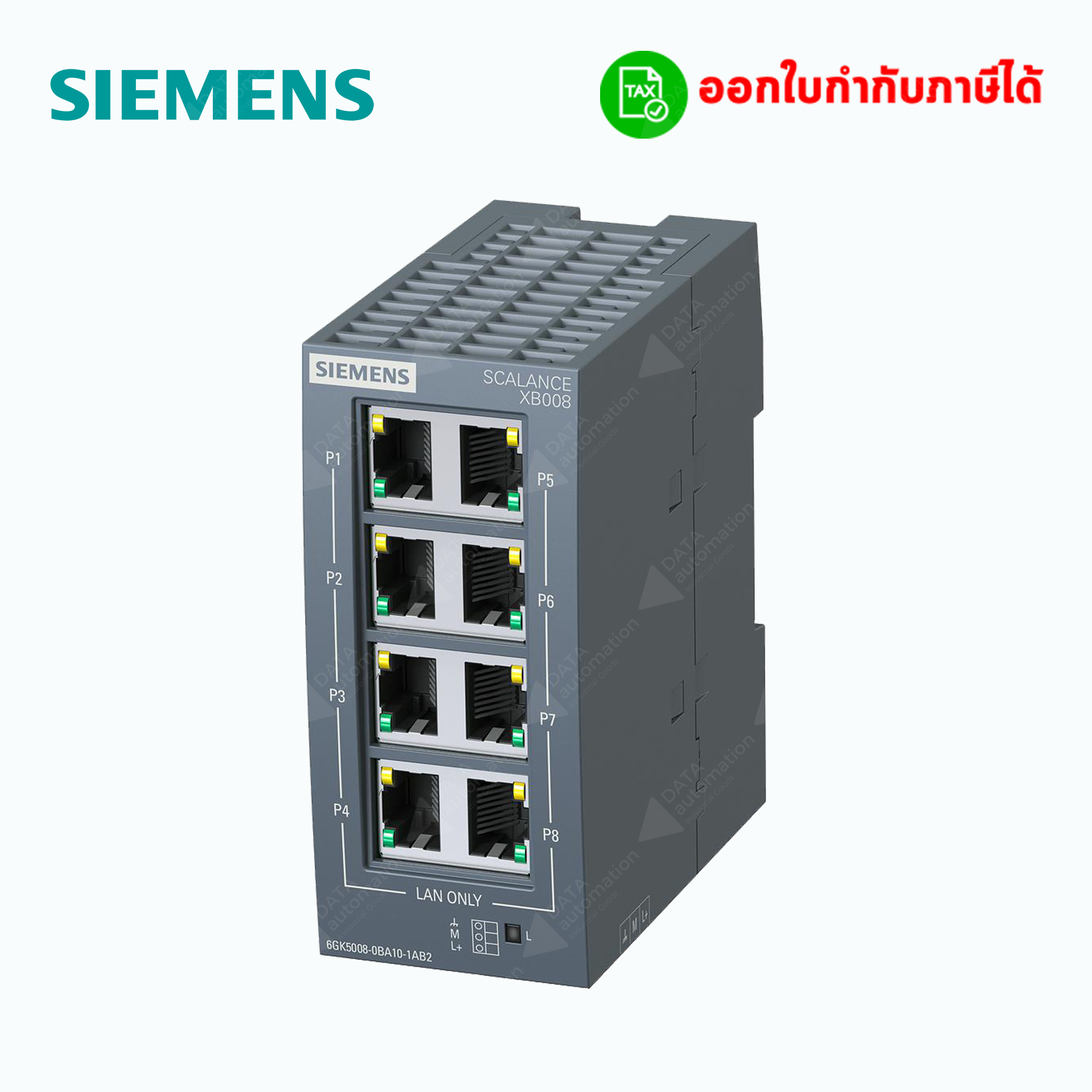 Siemens SCALANCE XB008 Unmanaged Industrial Ethernet Switch -8 Port ( 6GK5008-0BA10-1AB2 )