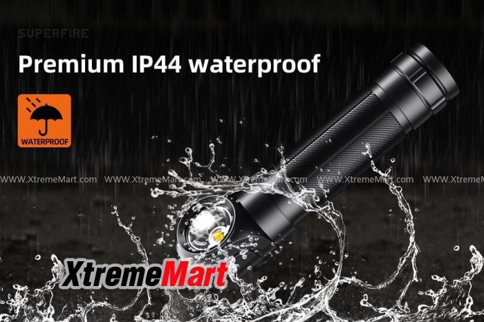 ชุดเซตไฟฉาย SuperFire รุ่น TH04 แสงขาว 600 ลูเมน 5โหมด USB Rechargeable