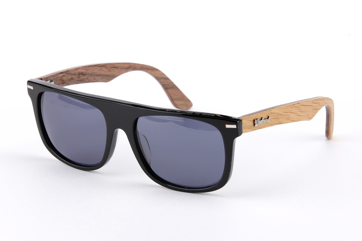 แว่นกันแดดขาไม้ Weekend Duet Collection Berlin Black (Light)
