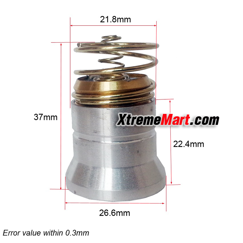 ชุดโคมพร้อมหลอดสำหรับ Surefire G2 , 6P LED Osram โคม 26.5มม. แสงสีขาว 6500K