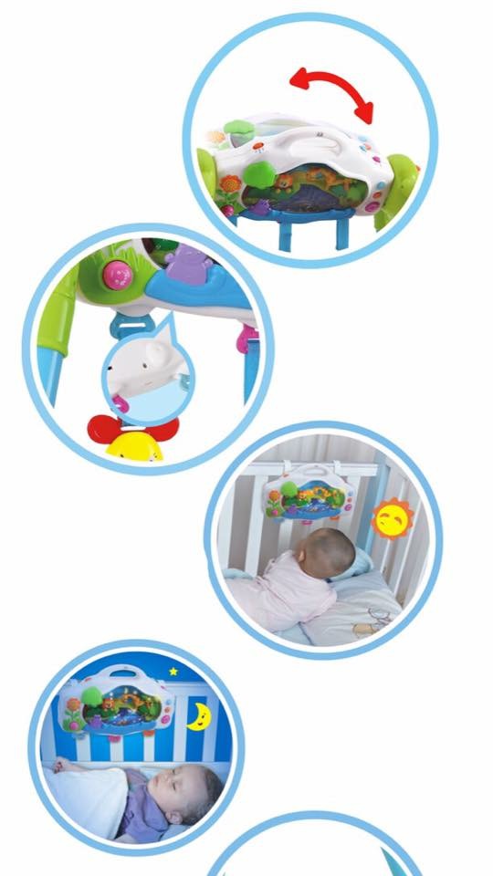 ชุดโมบายกิจกรรมเสริมพัฒนาการ Huile Toys 3-in-1 Smart Soothing Activity Gym
