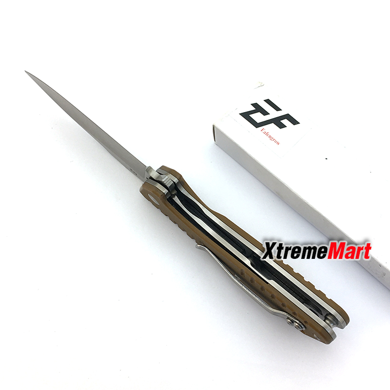 มีดพับ Eafengrow 02BS ใบเงิน stonewash D2 Blade Pocket Knives G10 Handle ด้ามน้ำตาล (เล่มละ)