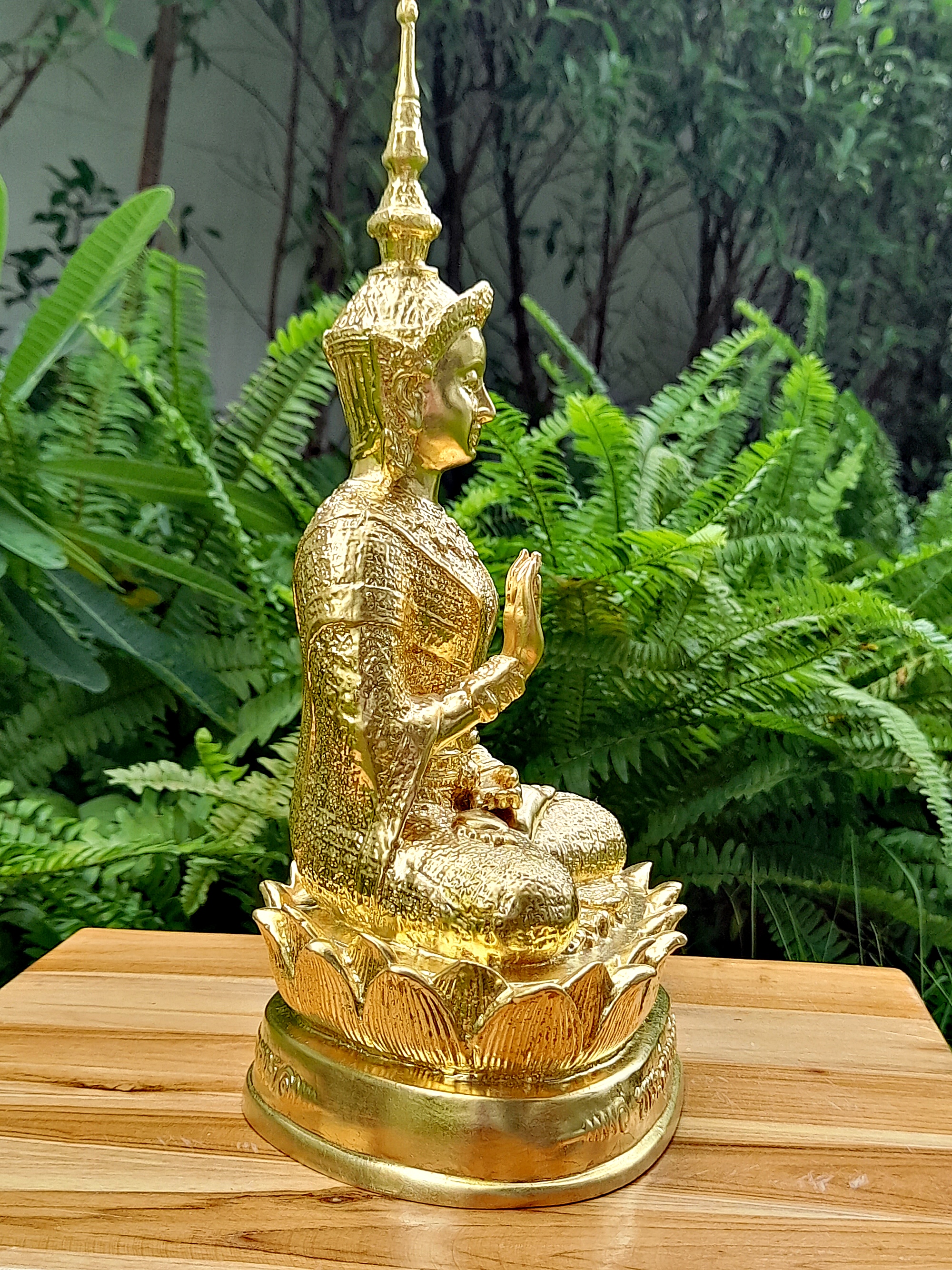 รูปหล่อ พระสุนทรีวาณี(พระสรัสวดี) วัดสุทัศน์ เนื้อทองเหลือง ปิดทองแท้ (ขนาดหน้าตัก5นิ้ว สูง12นิ้ว) #รับประกันแท้