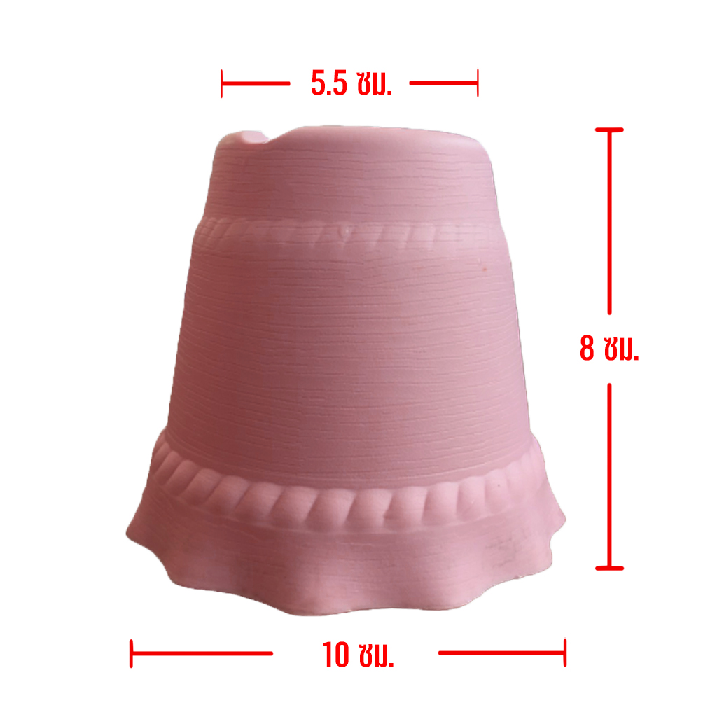 กระถางกลม สีอ่อนขนาดS