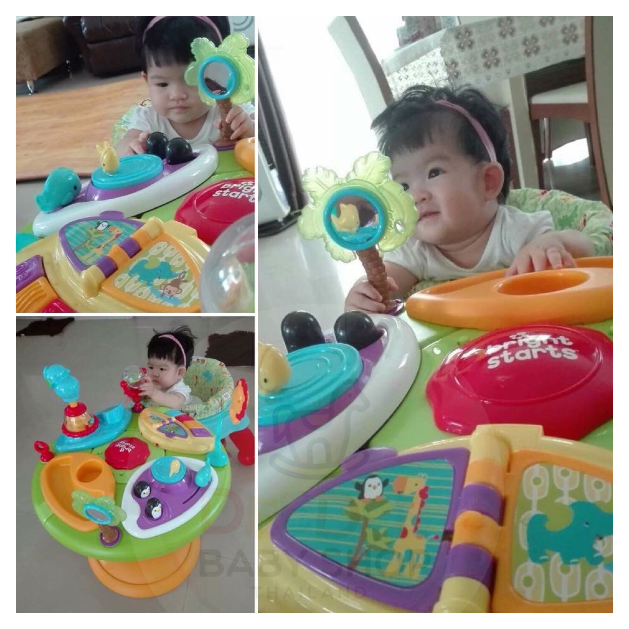 โต๊ะกิจกรรมเสริมพัฒนาการ Bright Starts Around We Go Zippity Zoo 3-in-1 (AWG)