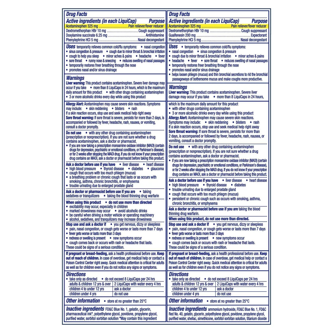 ยาบรรเทาอาการหวัดและไข้หวัดสูตรเข้มข้น Vicks DayQuil & NyQuil SEVERE Cold & Flu Max Strength (Total 24 LiquiCaps)