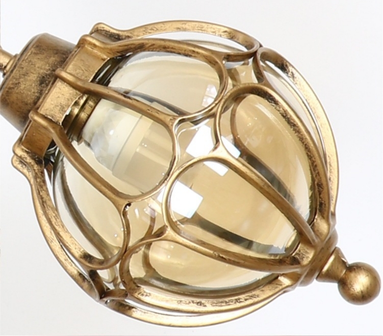 โคมไฟแขวนภายนอก European style ทรงกลมมีแก้วครอบหลอดไฟ [HDS-DD006]