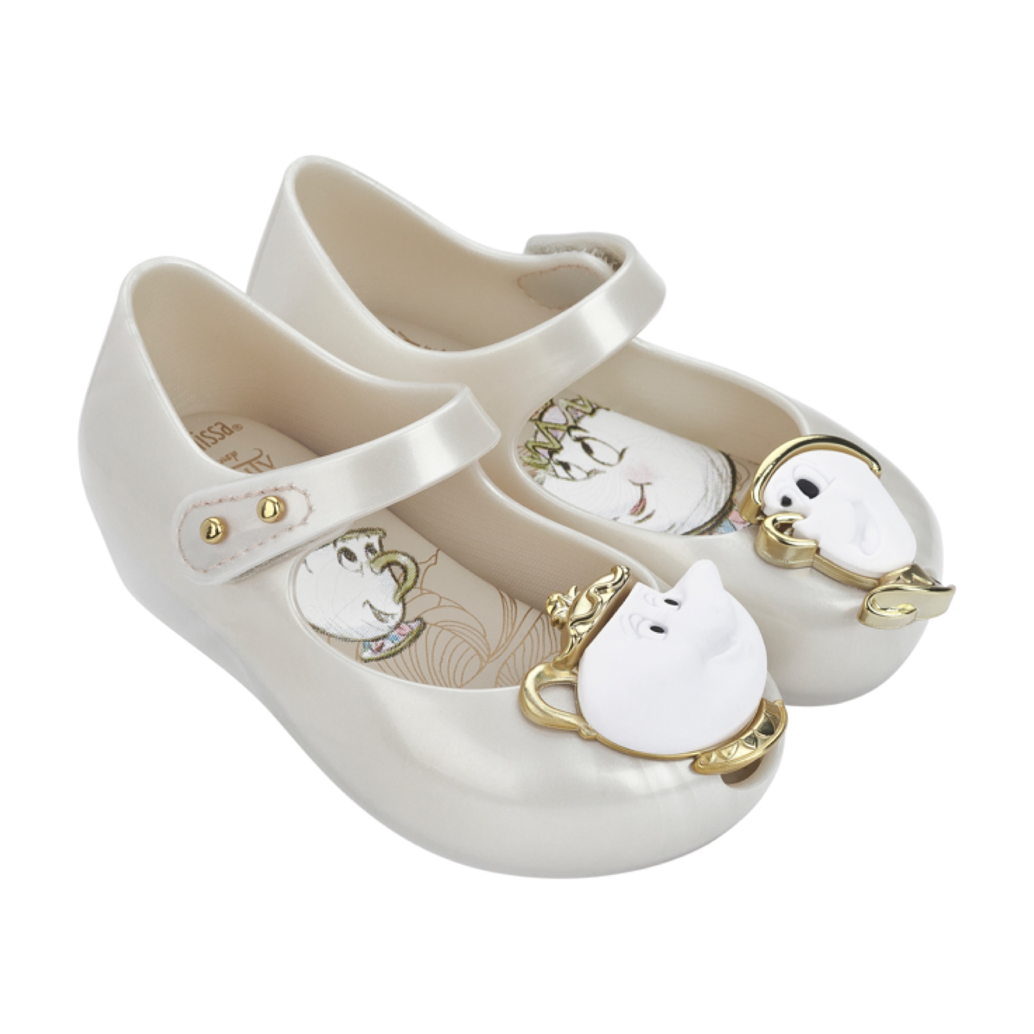 รองเท้าสุดหรูแสนงดงามสำหรับลูกสาว Mini Melissa รุ่น Ultragirl Beauty & the Beast (Metalic Ivory)