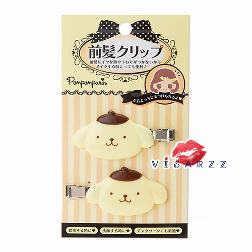 (#2442 Pompompurin เดี่ยว) Sanrio Hair Clip กิ๊บติดผมญี่ปุ่น 1 คู่ สุดคิวท์