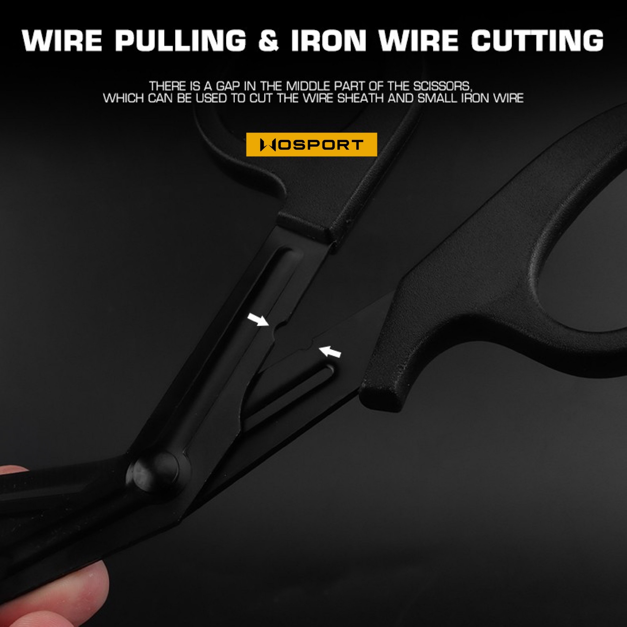 กรรไกร First AID WOSPORT (K0080) ดำ